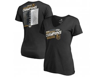 Dámské Tričko Vegas Golden Knights 2018 Western Conference Champions Shorthanded Roster
