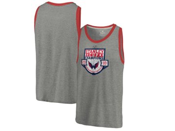 Pánské tričko Washington Capitals 2018 Stanley Cup Champions 2-Man Advantage Tri-Blend Tank Top (Velikost XXL)