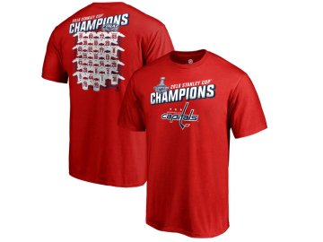 Pánské tričko Washington Capitals 2018 Stanley Cup Champions Jersey Roster (Velikost XXL)