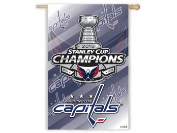 Vlajka Washington Capitals 2018 Stanley Cup Champions 28" x 40" 2-Sided Sublimated House Flag