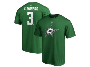 Tričko #3 John Klingberg Dallas Stars Stack Logo Name & Number