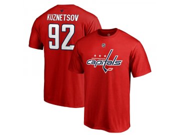 Tričko #92 Evgeny Kuznetsov Washington Capitals Stack Logo Name & Number