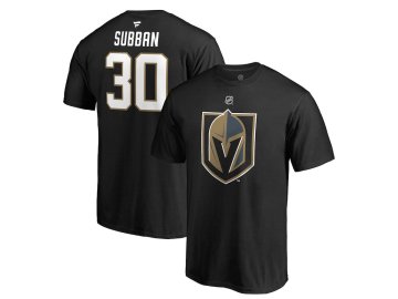 Tričko #30 Malcolm Subban Vegas Golden Knights Stack Logo Name & Number