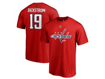 Tričko #19 Nicklas Backstrom Washington Capitals Stack Logo Name & Number