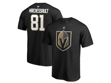 Tričko #81 Jonathan Marchessault Vegas Golden Knights Stack Logo Name & Number