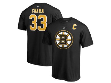 Tričko #33 Zdeno Chara Boston Bruins Stack Logo Name & Number