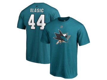 Tričko #44 Marc-Édouard Vlasic San Jose Sharks Stack Logo Name & Number