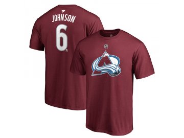 Tričko #6 Erik Johnson Colorado Avalanche Stack Logo Name & Number