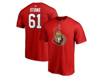 Tričko #61 Mark Stone Ottawa Senators Stack Logo Name & Number