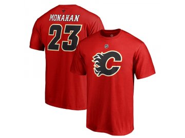 Tričko #23 Sean Monahan Calgary Flames Stack Logo Name & Number