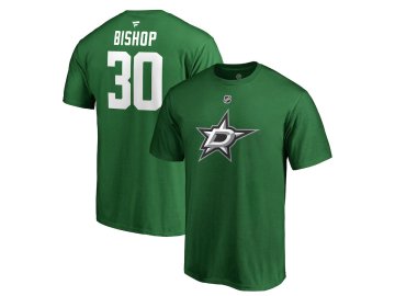 Tričko #30 Ben Bishop Dallas Stars Stack Logo Name & Number