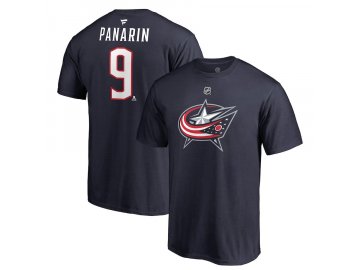 Tričko #9 Artemi Panarin Columbus Blue Jackets Stack Logo Name & Number