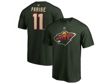 Tričko #11 Zach Parise Minnesota Wild Stack Logo Name & Number