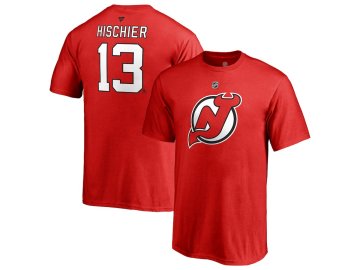 Dětské Tričko #13 Nico Hischier New Jersey Devils Stack Logo Name & Number