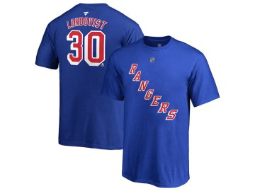 Dětské Tričko #30 Henrik Lundqvist New York Rangers Stack Logo Name & Number