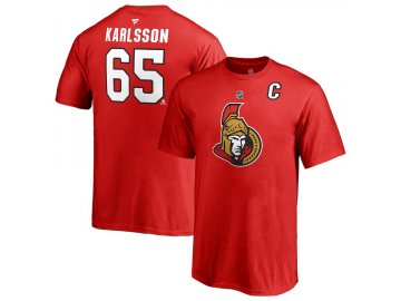Dětské Tričko #65 Erik Karlsson Ottawa Senators Stack Logo Name & Number