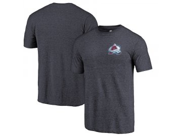 Tričko Colorado Avalanche Primary Logo Left Chest Distressed Tri-Blend