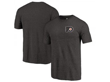 Tričko Philadelphia Flyers Primary Logo Left Chest Distressed Tri-Blend