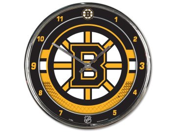 Hodiny Boston Bruins WinCraft Chrome Wall Clock