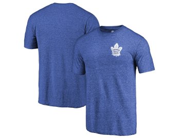 Tričko Toronto Maple Leafs Primary Logo Left Chest Distressed Tri-Blend