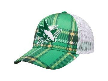 Kšiltovka San Jose Sharks Adidas St. Patrick's Day Trucker