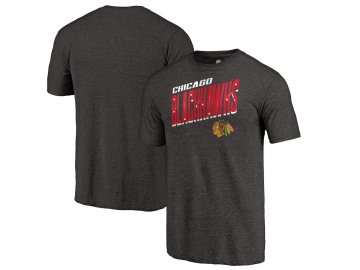 Tričko Chicago Blackhawks Slant Strike Tri-Blend