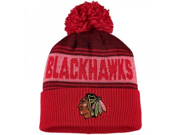 Zimní Čepice Chicago Blackhawks Adidas Mascot Cuffed Knit