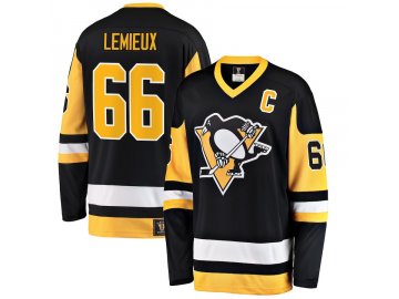 Dres Pittsburgh Penguins #66 Mario Lemieux Breakaway Heritage Jersey