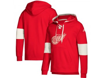 Mikina Detroit Red Wings Adidas Jersey Lace-Up Pullover Hoodie