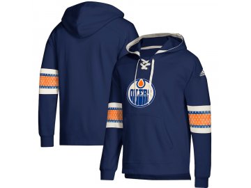 Mikina Edmonton Oilers Adidas Jersey Lace-Up Pullover Hoodie