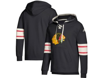 Mikina Chicago Blackhawks Adidas Jersey Lace-Up Pullover Hoodie