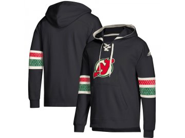 Mikina New Jersey Devils Adidas Jersey Lace-Up Pullover Hoodie