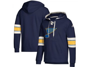 Mikina St. Louis Blues Adidas Jersey Lace-Up Pullover Hoodie