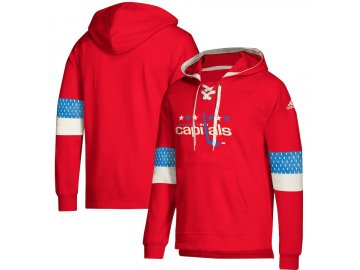Mikina Washington Capitals Adidas Jersey Lace-Up Pullover Hoodie