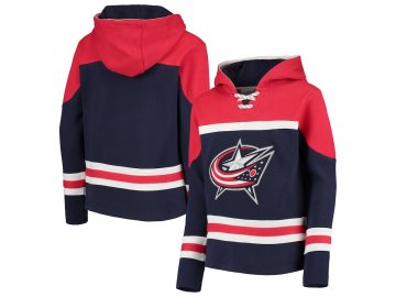 Dětská Mikina Columbus Blue Jackets Asset Lace-Up Pullover Hoodie