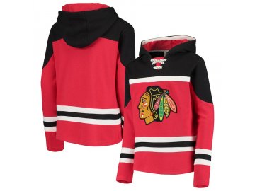 Dětská Mikina Chicago Blackhawks Asset Lace-Up Pullover Hoodie