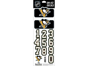 Samolepky na helmu Pittsburgh Penguins Decals Black