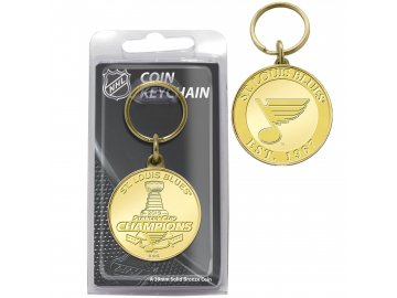 Přívěšek St. Louis Blues Highland Mint 2019 Stanley Cup Champions Bronze Coin Keychain