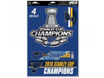 Set samolepek St. Louis Blues WinCraft 2019 Stanley Cup Champions 11'' x 17'' Multi-Use Decal