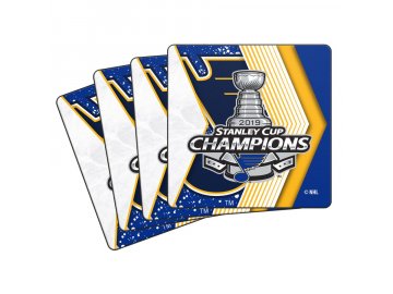 Set podtácků St. Louis Blues 2019 Stanley Cup Champions 4-Pack Neoprene Coaster Set