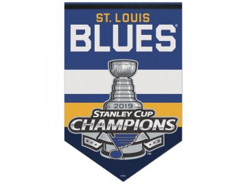 Vlajka St. Louis Blues WinCraft 2019 Stanley Cup Champions Locker Room Celebration 17'' x 26'' Banner