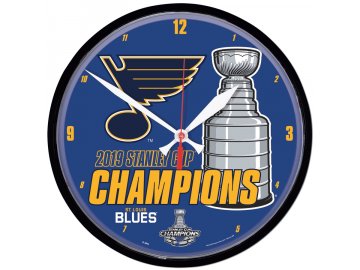 Hodiny St. Louis Blues WinCraft 2019 Stanley Cup Champions 12.75'' Round Wall Clock