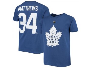 Dětské Tričko Auston Matthews #34 Toronto Maple Leafs Name Number