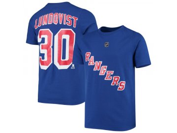Dětské Tričko Henrik Lundqvist #30 New York Rangers Name Number