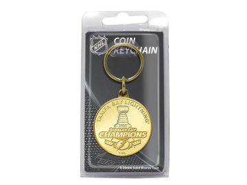 Přívěšek Tampa Bay Lightning 2020 Stanley Cup Champions Bronze Mint Coin Keychain