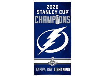 Plážová osuška Tampa Bay Lightning 2020 Stanley Cup Champions 30'' x 60'' Spectra Beach Towel
