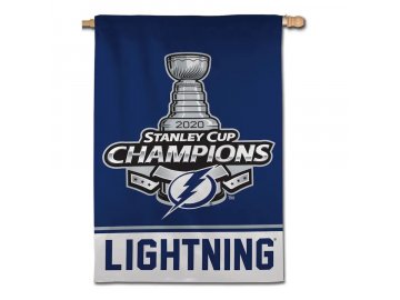 Vlajka Tampa Bay Lightning 2020 Stanley Cup Champions 28'' x 40'' Double-Sided Vertical Banner