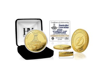 Pamětní mince Tampa Bay Lightning 2020 Stanley Cup Champions Gold Coin