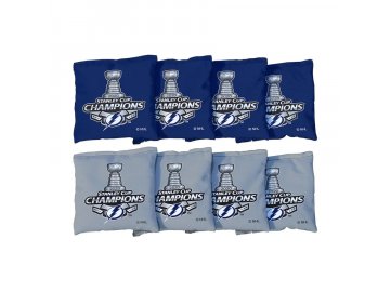 Sada polštářů Tampa Bay Lightning 2020 Stanley Cup Champions 8-Piece Regulation Corn-Filled Cornhole Bag Set
