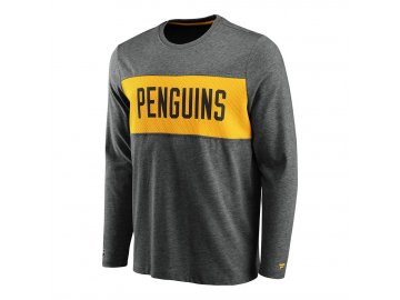 Tričko Pittsburgh Penguins Iconic Back To Basics Long Sleeve